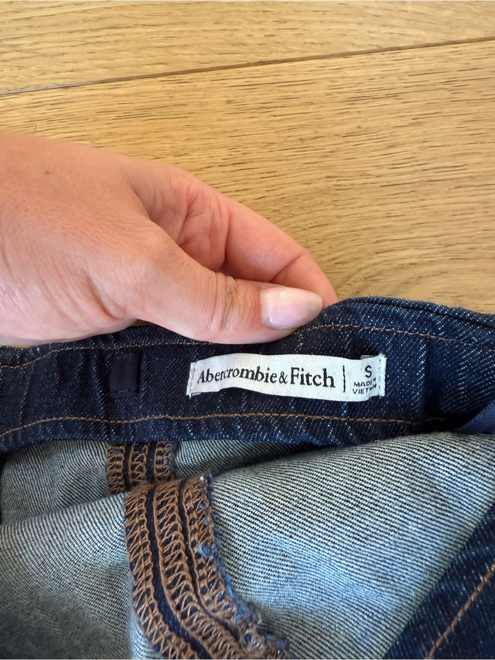 Abercrombie & Fitch Dark Blue Denim Tube Top - Picture 2 of 3